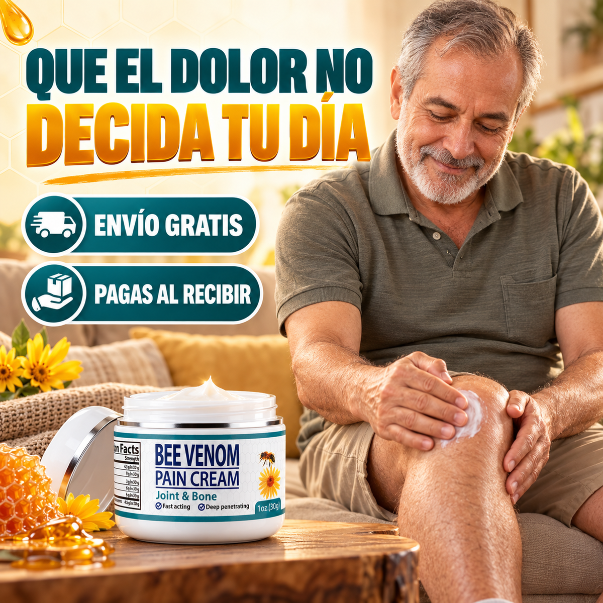 Bee Venom Crema de Abeja 🐝Lleva 2x1 SOLO POR HOY🐝-¡Alivio Efectivo para Dolores!
