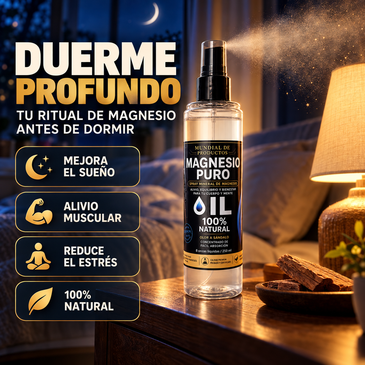 Aceite de Magnesio en Spray ORIGINAL™ 🎁(SI COMPRAS HOY RECIBE BONO DE $20.000)🎁