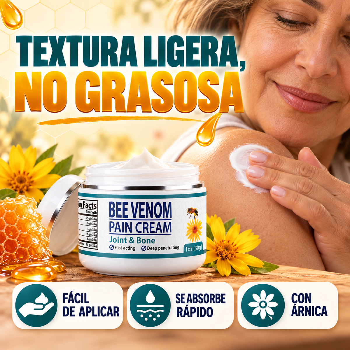 Bee Venom Crema de Abeja 🐝Lleva 2x1 SOLO POR HOY🐝-¡Alivio Efectivo para Dolores!