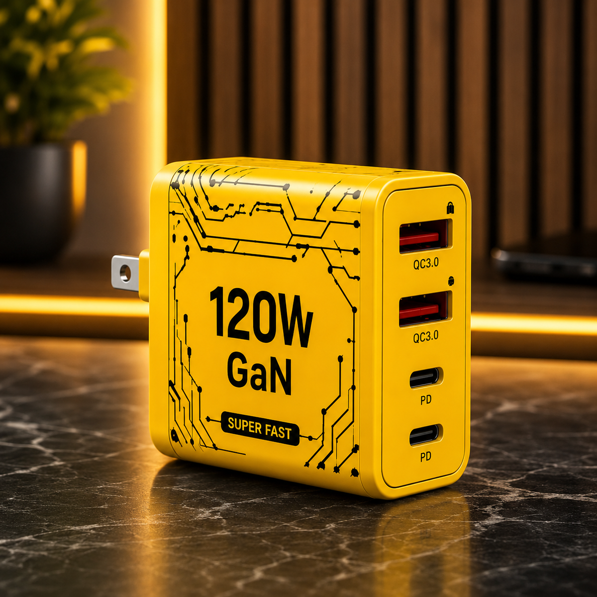 Cargador Gan 120w