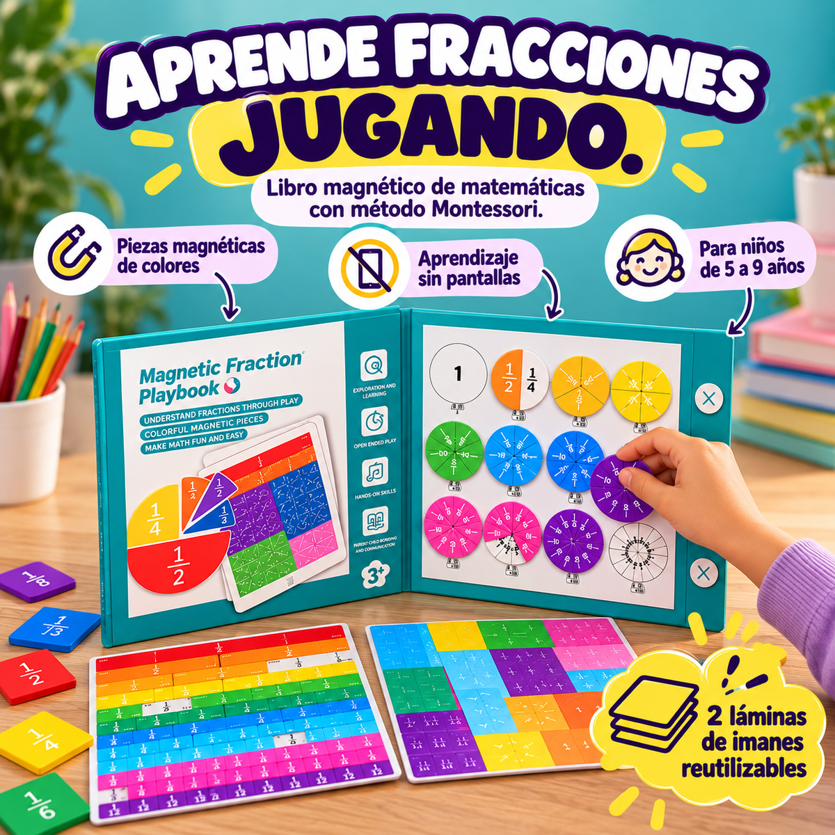 Libro Fracciones Matemáticas Montessori