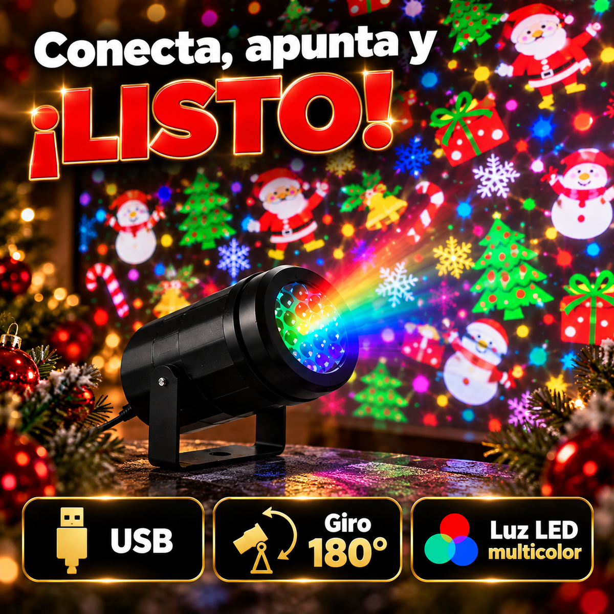 Proyector Navideño Led Christmasbeam