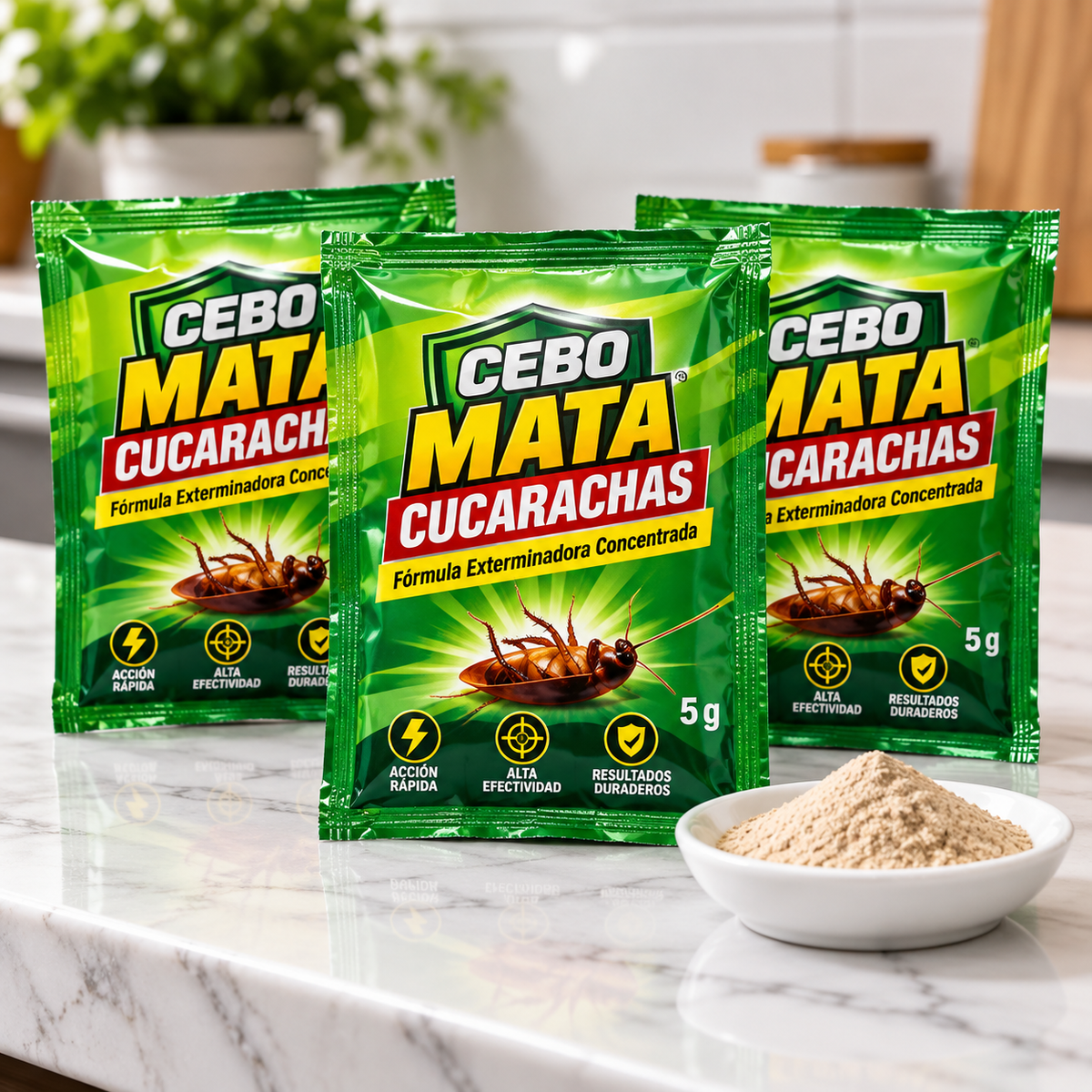 Cebo Mata Cucarachas PACK X 3 Sobres