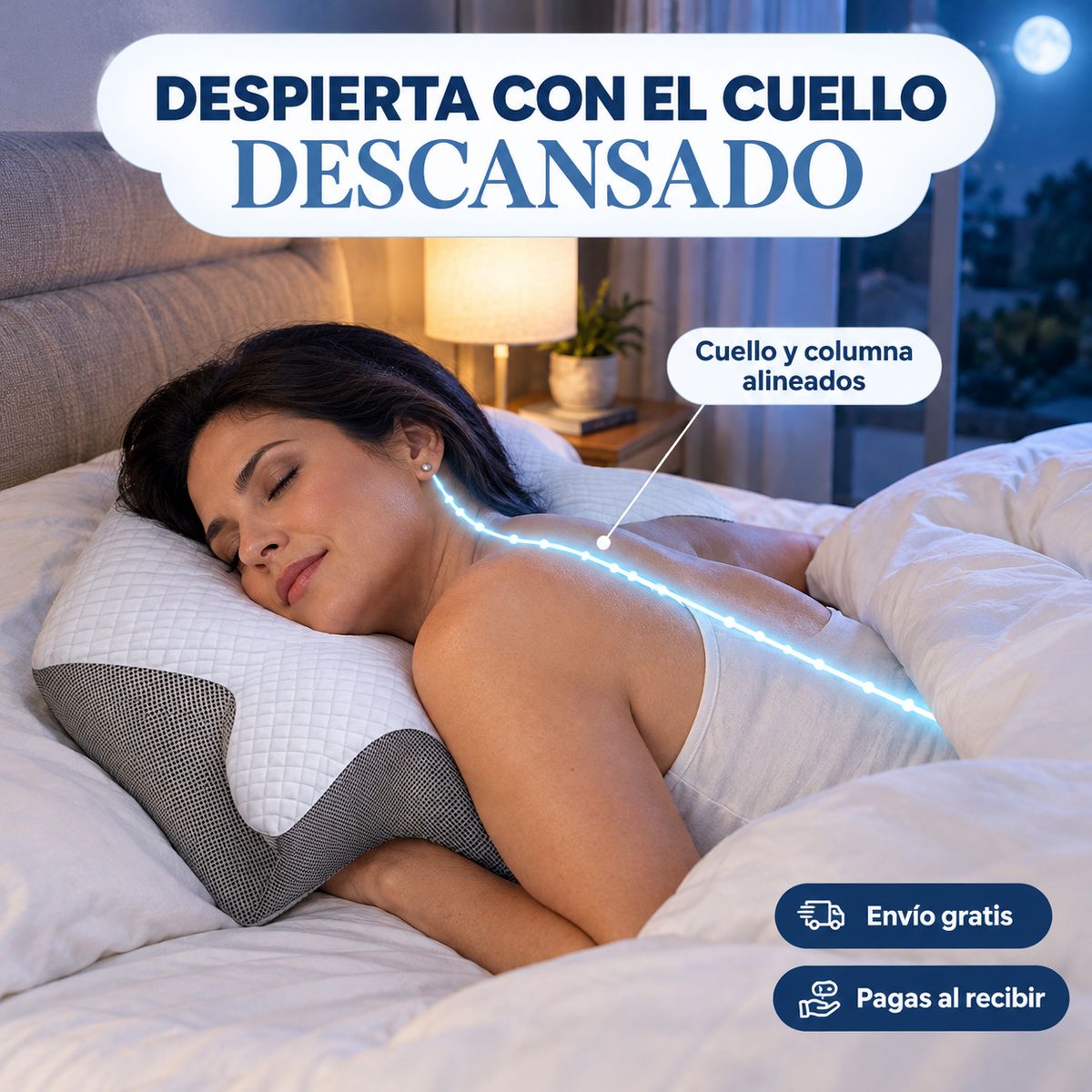 Almohada Cervical ORTHO-SLEEP™ "Alivio de Cuello y Espalda"