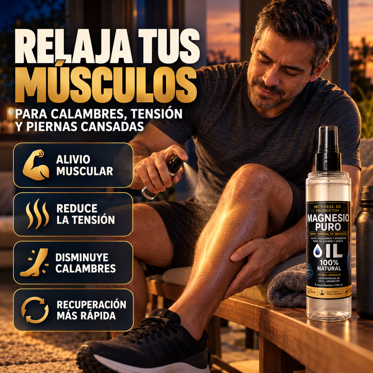 Aceite de Magnesio en Spray ORIGINAL™ 🎁(SI COMPRAS HOY RECIBE BONO DE $20.000)🎁
