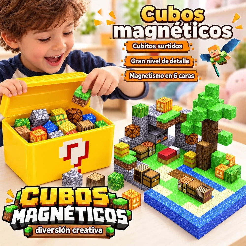 CuboMagic Minecraft Magnetico™ 🎁SOLO POR HOY DESCUENTO ADICIONAL DE 30.000 🎁